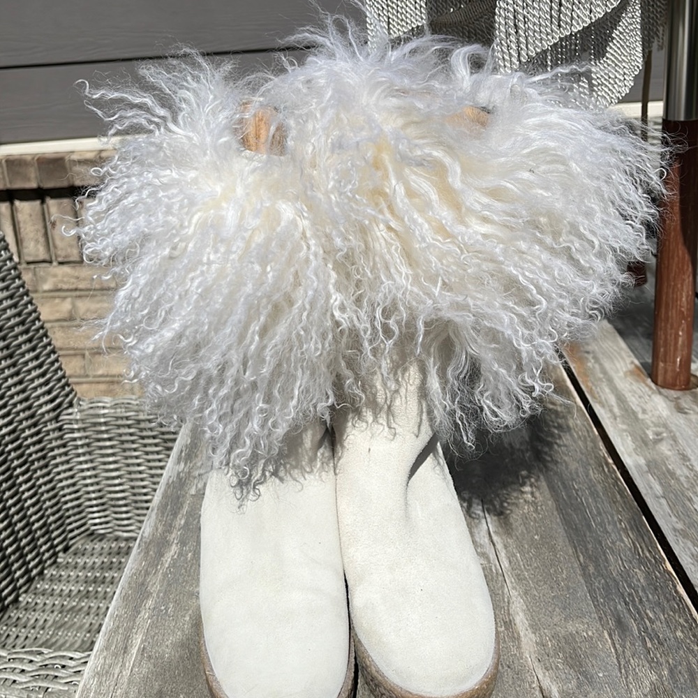 White Fur Boots
